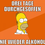 drei tage durchgesoffen nie wieder alkohol