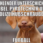 Gröhlender unterschichten pöbel, pyrotechnik und p