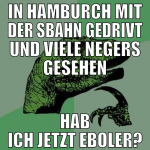 in hamburch mit der sbahn gedrivt und viele negers
