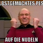 selbstgemachtes Pesto auf die nudeln
