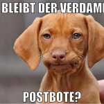 wo bleibt der verdammte postbote?