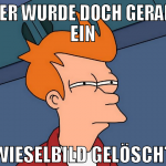 hier wurde doch gerade ein wieselbild gelöscht