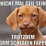 nicht mal geil sein trotzdem vorm schlafen fappen