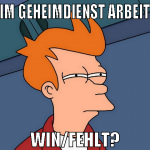 beim geheimdienst arbeiten win/fehlt?