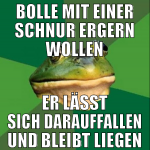 bolle mit einer schnur ergern wollen er lässt sich