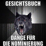 gesichtsbuch dange für die nominierung