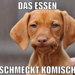 Das essen schmeckt komisch