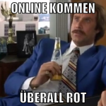 online kommen überall rot