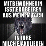 Mitbewohnerin isst Erdbeeren aus meinem fach in ih