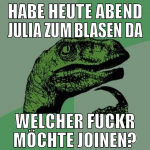 habe heute abend julia zum blasen da welcher fuckr
