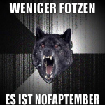 Weniger Fotzen es ist nofaptember