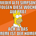 wieder alte simpsons folgen diese woche auf pro7 a
