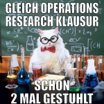 Gleich Operations Research Klausur Schon 2 mal ges