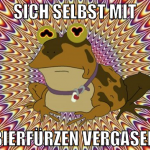 sich selbst mit bierfürzen vergasen