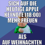 Sich auf die heutige Apple Keynote (18:00) mehr fr