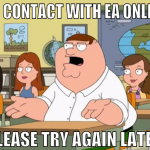 No contact with EA Online Please try again later