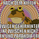 NACH DEM KIFFEN DEN EWIGEN GEHIRNINTERNEN KONFLIKT