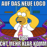 auf das neue logo gar nicht mehr klar kommen
