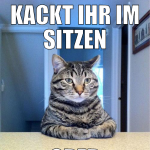 kackt ihr im sitzen oder im stehen?