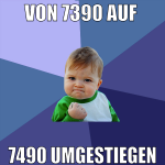 von 7390 auf  7490 umgestiegen