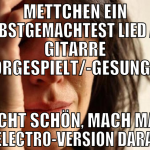 Mettchen ein selbstgemachtest lied auf gitarre vor