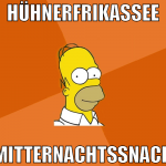 HÜHNERFRIKASSEE MITTERNACHTSSNACK