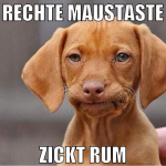 RECHTE MAUSTASTE ZICKT RUM
