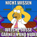 nicht wissen welche soße zu garnelen und nudels 