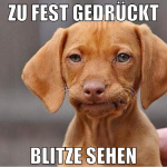 Zu fest gedrückt blitze sehen