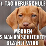 1. tag berufschule merken dass man am schlechteste