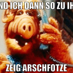 und ich dann so zu ihr zeig arschfotze