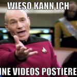 wieso kann ich keine videos postieren?