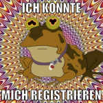 ich konnte mich registrieren