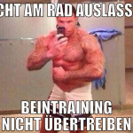 licht am rad auslassen beintraining nicht übertrei