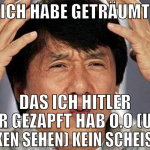 ich habe geträumt das ich Hitler ein Bier gezapft 