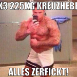 3x3 225kg kreuzheben alles zerfickt!