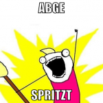 Abge spritzt
