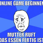 online game beginnen mutter ruft das essen fertig 