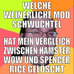Welche weinerliche mod schwuchtel hat mein verglei