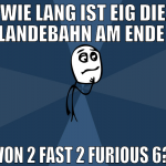 wie lang ist eig die landebahn am ende  von 2 fast