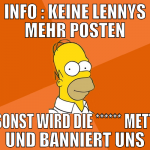 info : keine lennys mehr posten sonst wird die ***