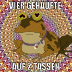 Vier gehäufte  auf 2 tassen