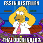 Essen bestellen Thai oder Inder?