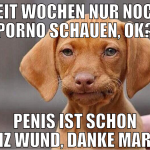 seit wochen nur noch porno schauen, ok? penis ist 