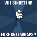 wie bindet ihr eure knee wraps?