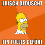 frisch geduscht ein tolles gefühl