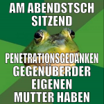 am abendstsch sitzend penetrationsgedanken gegenüb