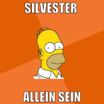 silvester  allein sein