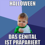 Halloween das Genital ist präpariert