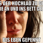 als der hochlad zu ging serie an und ins bett gele